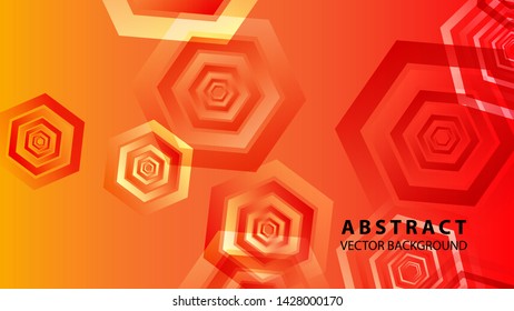 Abstract hexagon background with gradient color . Technology polygonal design . Vector 
