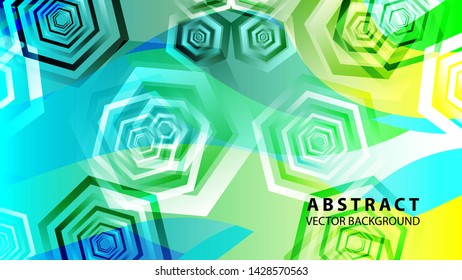 Abstract hexagon background with gradient color . Technology polygonal design . Vector 