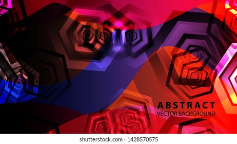 Abstract hexagon background with gradient color . Technology polygonal design . Vector 