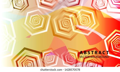 Abstract hexagon background with gradient color . Technology polygonal design . Vector 