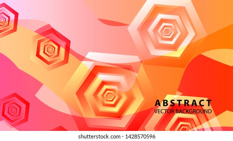 Abstract hexagon background with gradient color . Technology polygonal design . Vector 
