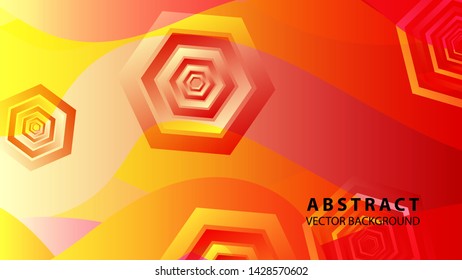 Abstract hexagon background with gradient color . Technology polygonal design . Vector 