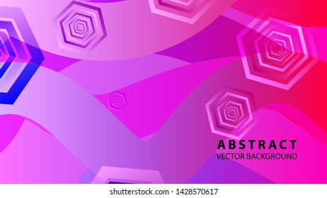 Abstract hexagon background with gradient color . Technology polygonal design . Vector 