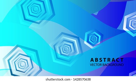 Abstract hexagon background with gradient color . Technology polygonal design . Vector 