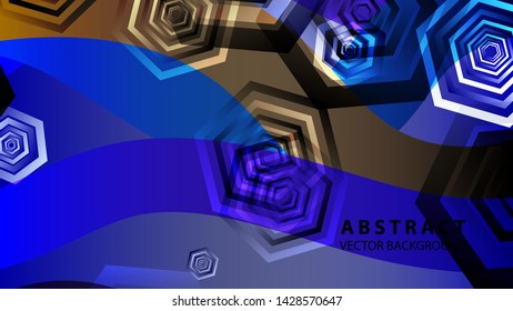 Abstract hexagon background with gradient color . Technology polygonal design . Vector 