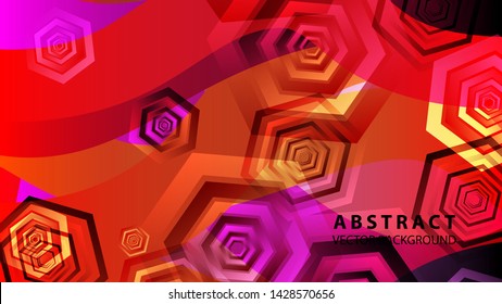 Abstract hexagon background with gradient color . Technology polygonal design . Vector 