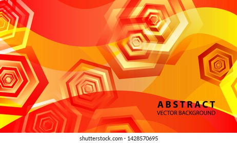 Abstract hexagon background with gradient color . Technology polygonal design . Vector 