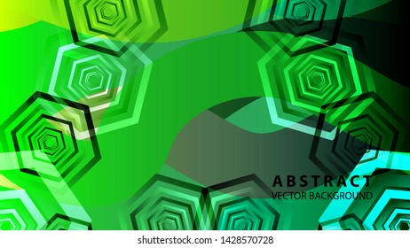 Abstract hexagon background with gradient color . Technology polygonal design . Vector 
