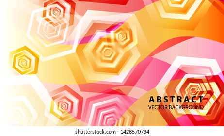 Abstract hexagon background with gradient color . Technology polygonal design . Vector 
