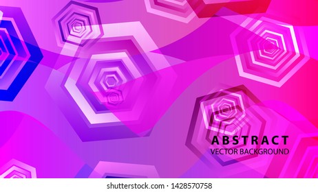 Abstract hexagon background with gradient color . Technology polygonal design . Vector 