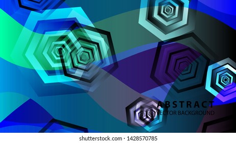 Abstract hexagon background with gradient color . Technology polygonal design . Vector 
