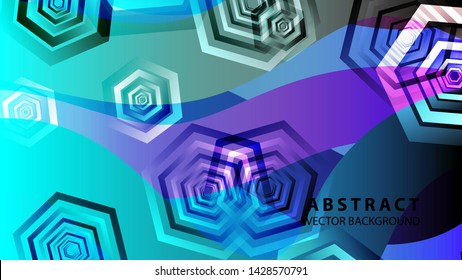Abstract hexagon background with gradient color . Technology polygonal design . Vector 