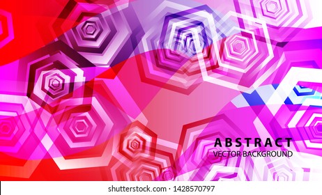 Abstract hexagon background with gradient color . Technology polygonal design . Vector 