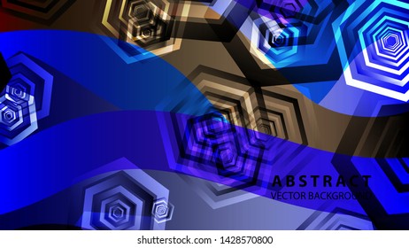 Abstract hexagon background with gradient color . Technology polygonal design . Vector 