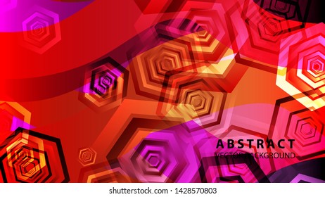 Abstract hexagon background with gradient color . Technology polygonal design . Vector 