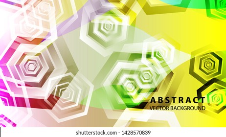 Abstract hexagon background with gradient color . Technology polygonal design . Vector 