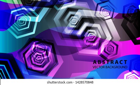Abstract hexagon background with gradient color . Technology polygonal design . Vector 