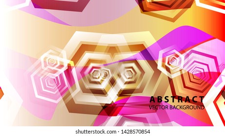 Abstract hexagon background with gradient color . Technology polygonal design . Vector 