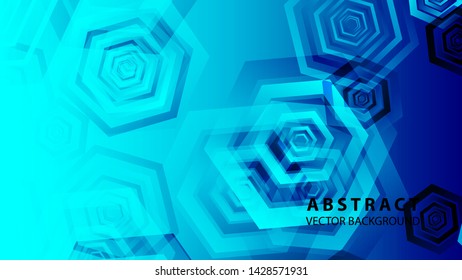 Abstract hexagon background with gradient color . Technology polygonal design . Vector 