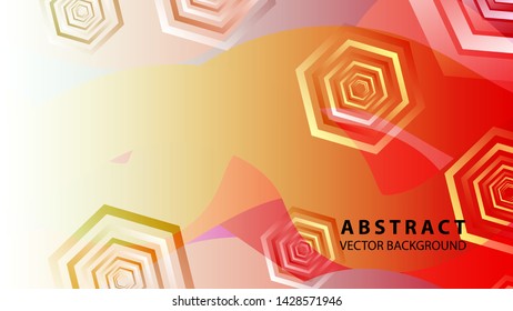 Abstract hexagon background with gradient color . Technology polygonal design . Vector 