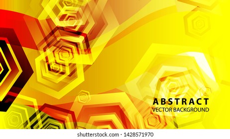 Abstract hexagon background with gradient color . Technology polygonal design . Vector 