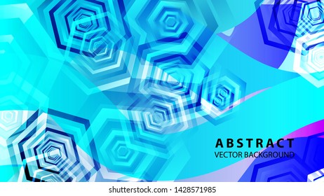 Abstract hexagon background with gradient color . Technology polygonal design . Vector 