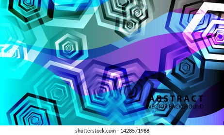 Abstract hexagon background with gradient color . Technology polygonal design . Vector 