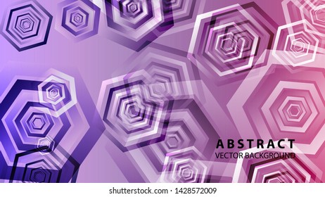 Abstract hexagon background with gradient color . Technology polygonal design . Vector 