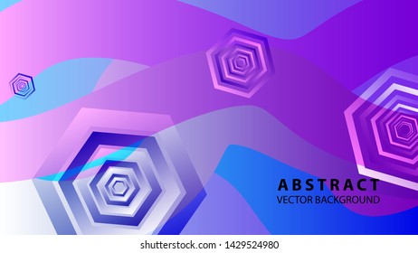Abstract hexagon background with gradient color . Technology polygonal design . Vector 