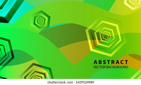 Abstract hexagon background with gradient color . Technology polygonal design . Vector 
