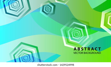 Abstract hexagon background with gradient color . Technology polygonal design . Vector 