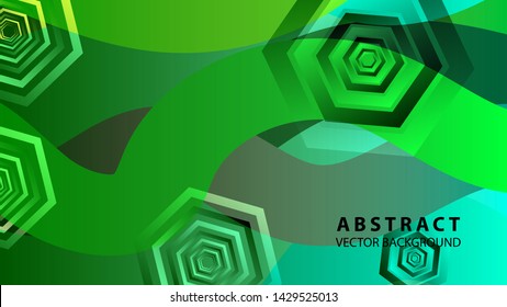 Abstract hexagon background with gradient color . Technology polygonal design . Vector 