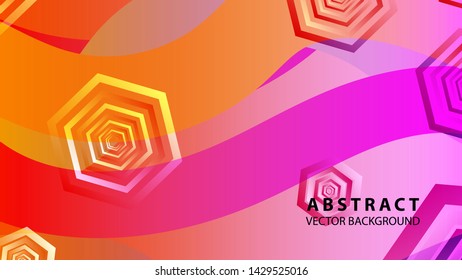 Abstract hexagon background with gradient color . Technology polygonal design . Vector 
