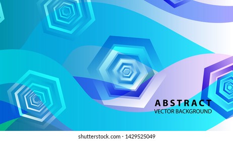 Abstract hexagon background with gradient color . Technology polygonal design . Vector 
