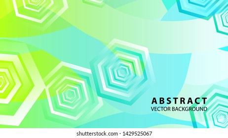 Abstract hexagon background with gradient color . Technology polygonal design . Vector 