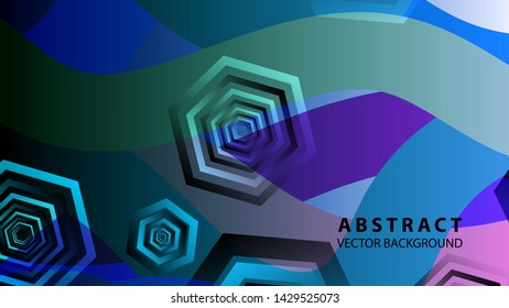 Abstract hexagon background with gradient color . Technology polygonal design . Vector 