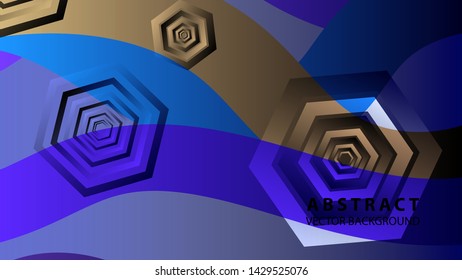 Abstract hexagon background with gradient color . Technology polygonal design . Vector 
