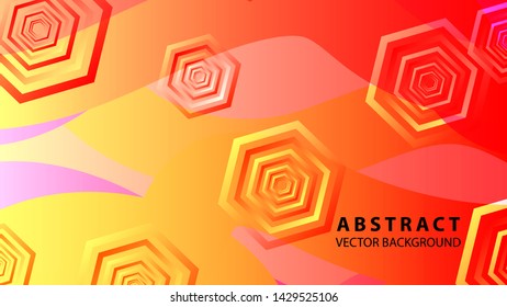 Abstract hexagon background with gradient color . Technology polygonal design . Vector 