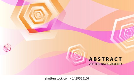 Abstract hexagon background with gradient color . Technology polygonal design . Vector 