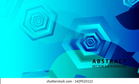 Abstract hexagon background with gradient color . Technology polygonal design . Vector 