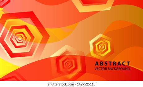 Abstract hexagon background with gradient color . Technology polygonal design . Vector 