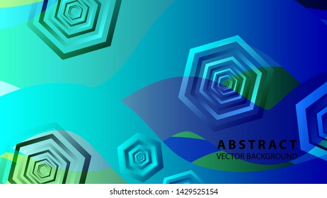 Abstract hexagon background with gradient color . Technology polygonal design . Vector 