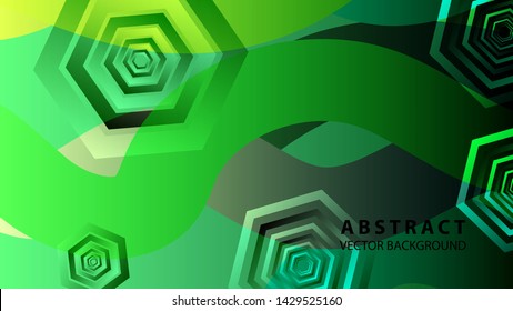 Abstract hexagon background with gradient color . Technology polygonal design . Vector 