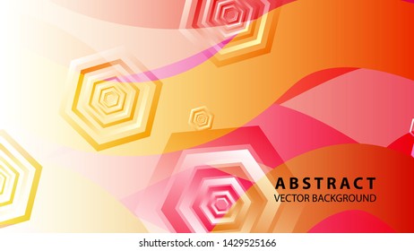 Abstract hexagon background with gradient color . Technology polygonal design . Vector 