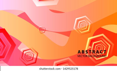 Abstract hexagon background with gradient color . Technology polygonal design . Vector 