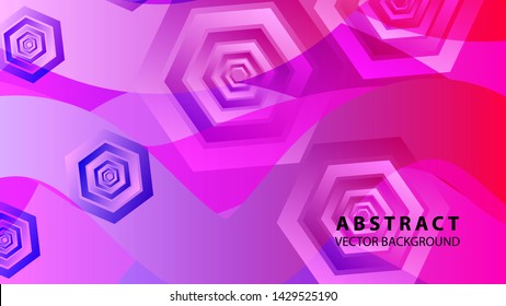 Abstract hexagon background with gradient color . Technology polygonal design . Vector 