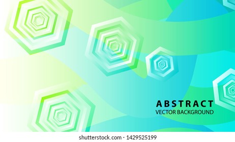 Abstract hexagon background with gradient color . Technology polygonal design . Vector 