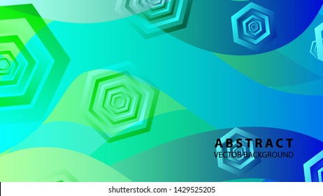 Abstract hexagon background with gradient color . Technology polygonal design . Vector 