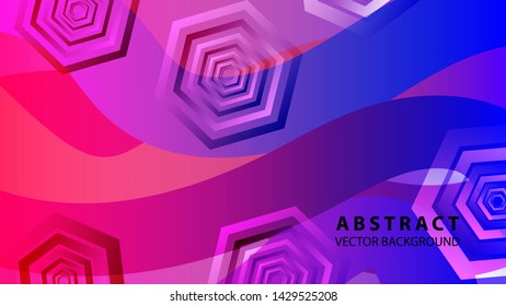 Abstract hexagon background with gradient color . Technology polygonal design . Vector 