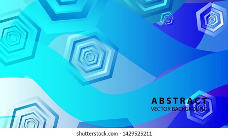 Abstract hexagon background with gradient color . Technology polygonal design . Vector 